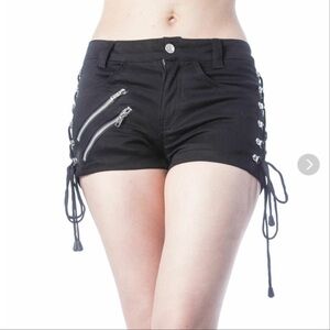Vixxsin Black Denim Shorts